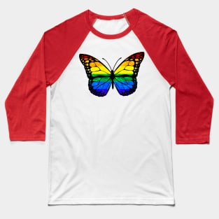 Rainbow Butterfly Baseball T-Shirt